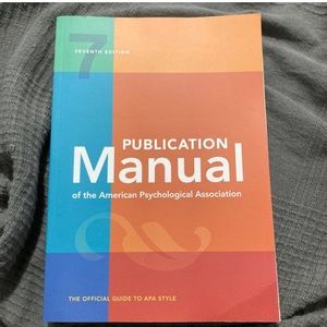 APA Publication Manual 7th edition